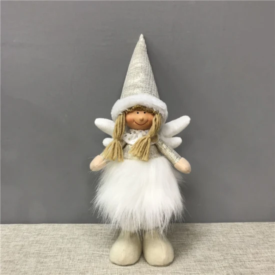 Decorazione natalizia fatta a mano con angelo per ragazza Whistler, per bambole natalizie lavorate a maglia