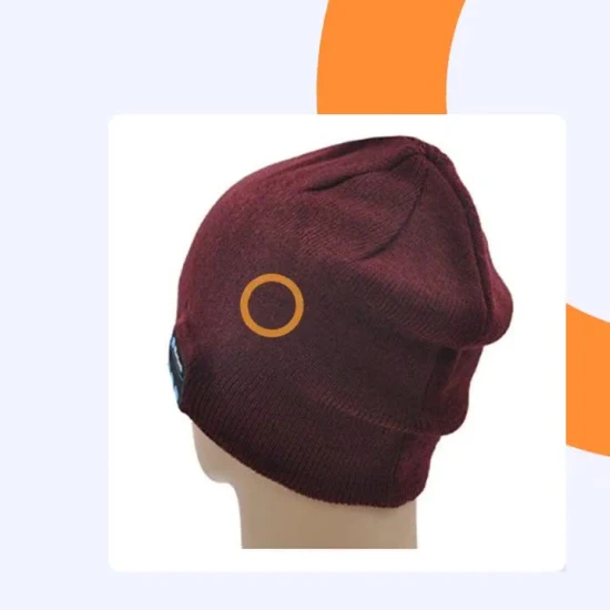 Cappello invernale berretto con logo ricamato con cappello lavorato a maglia Bluetooth personalizzato